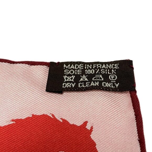 Auth HERMES Petit Carre - Light Pink Red Multi Scarf - Picture 4 of 4
